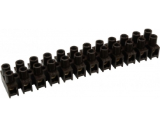 Přístrojová svorkovnice 16 mm2, černá, oceloplech