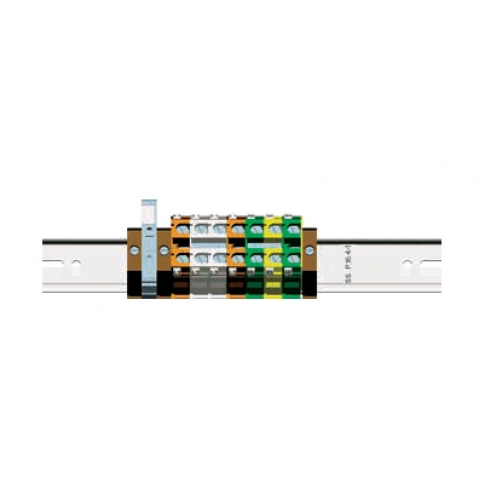 Stožárová svorkovnice průchozí, průřez pevného vodiče 1,5-25 mm2, ohebného 2,5-16 mm2