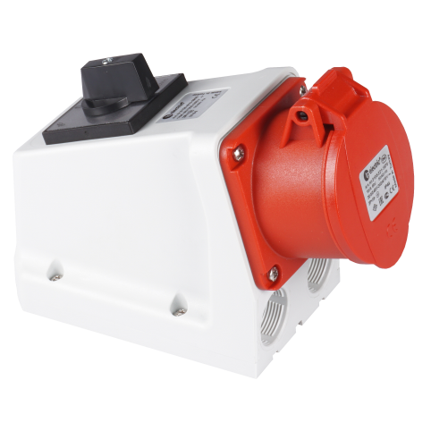 5x16A / IP 44 - Kombinovaná zásuvka s vypínačem