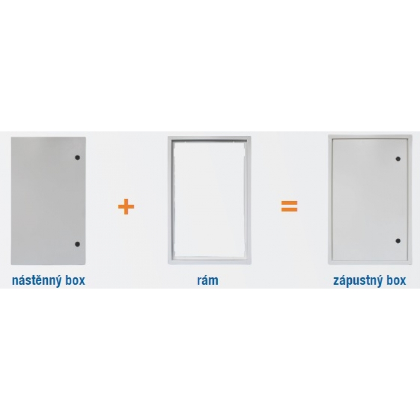 Kovová skříň T-BOX, nástěnná, 240 modulů - 10 řad, IP 6...