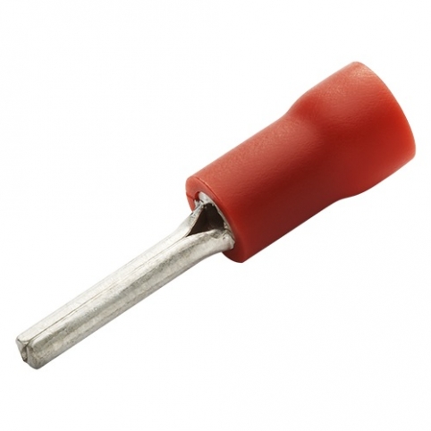Kabelový kolík lisovací, izolovaný - červený, průžez vodiče 0,5-1,5 mm2, délka bez izolace 10 mm