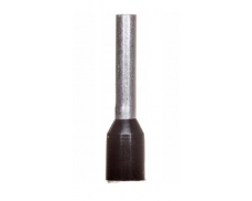Kabelová dutinka lisovací, jednoduchá, izolovaná - černá, průřez vodiče 1,5 mm2, délka bez izolace 8 mm