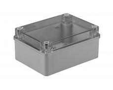Krabice 150x110x70 mm, bez průchodek, IP 65, transparen...