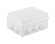 Krabice 150x110x70 mm, 10 kruhových průchodek, IP 65, b...