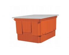 Krabice do izolací 218x168x80 mm, šedé víčko