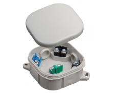 Instalační krabice na stěnu IP 54, 92x92x44 mm, 4 průchodky, 5x2 svorky 4 mm2, šedá