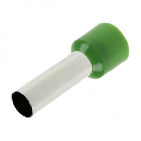 Kabelová dutinka lisovací, jednoduchá, izolovaná - zelená, průřez vodiče 16 mm2, délka bez izolace 12 mm