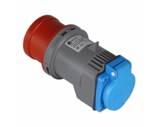 5x16A / IP 44 - Adaptér z vidlice 5x16 A na francouzsko...