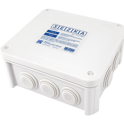 Krabicová rozvodka plastová, 150x116x67 mm, IP 55, 850 C, HF