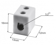 Porcelánová bloková svorka 1P - 4 mm2
