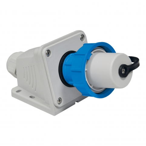 1x16A / IP 68 - Nástěnná přívodka, úhlová