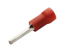 Kabelový kolík lisovací, izolovaný - červený, průžez vodiče 0,5-1,5 mm2, délka bez izolace 12 mm