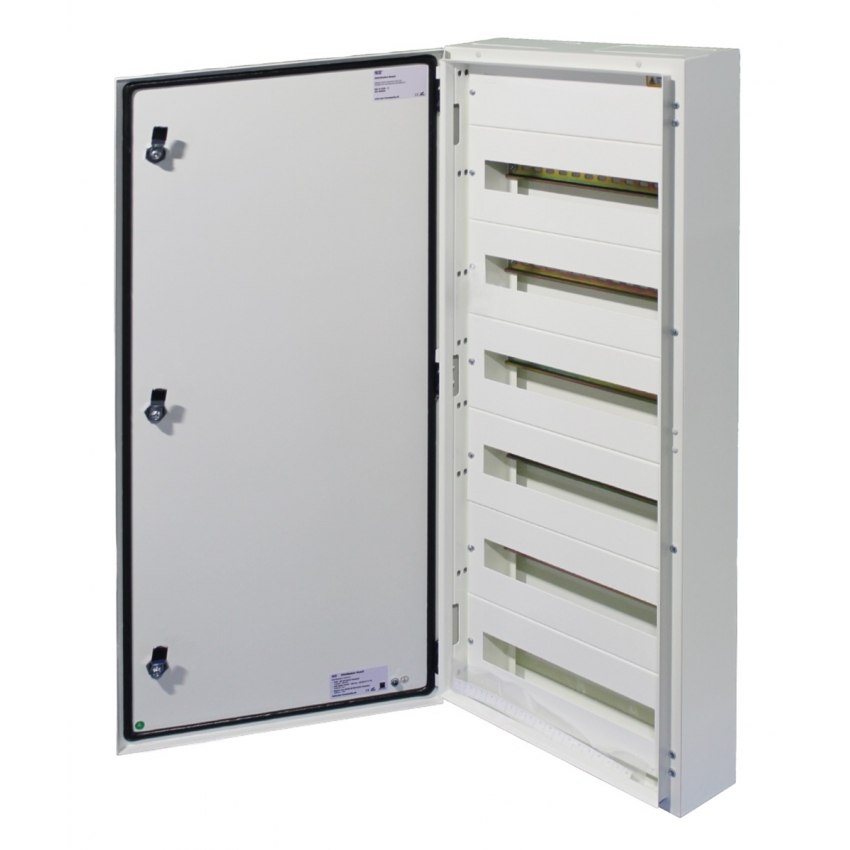 Kovová skříň T-BOX, nástěnná, 108 modulů - 6 řad, IP 65...