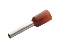 Kabelová dutinka lisovací, jednoduchá, izolovaná - červená, průřez vodiče 1,5 mm2, délka bez izolace 8 mm