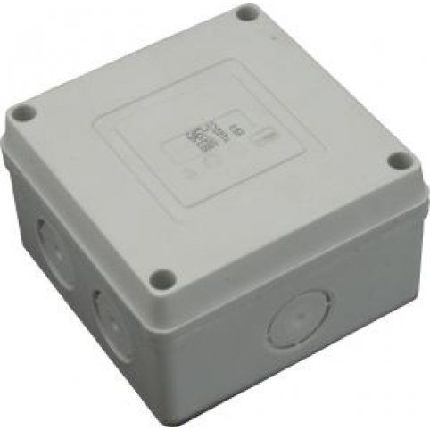Krabicová rozvodka + svorka IP65, PVC, 89x89x52,5 mm, 4xPg13