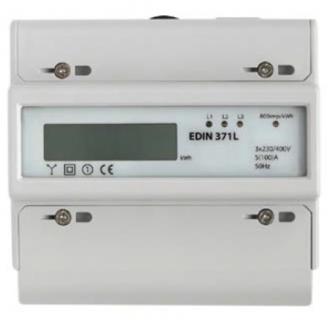 Elektroměr 5-100 A, 1 tarif, 3 fázový, LCD displej, 7M/DIN