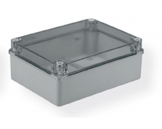 Krabice 240x190x90 mm, bez průchodek, IP 65, transparen...