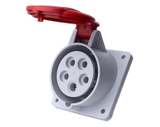 Zásuvka vestavná šikmá, 400 V, IP 54, 16 A, 5-pól