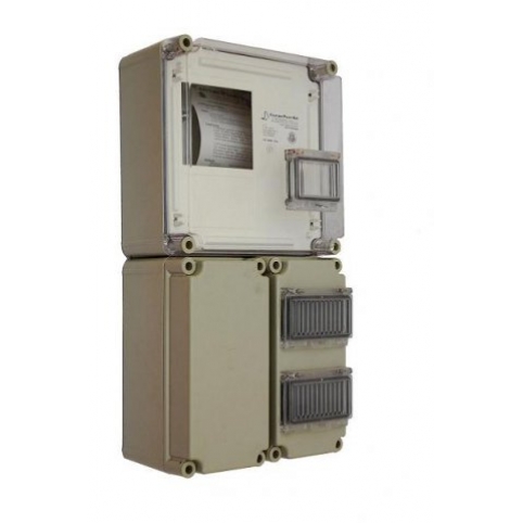 Box pro jednofázový elektroměr, příprava + 4 modulové okénko (300x300x170 mm) + 12 modulový box, 2x TS35 (150x300x170 mm) + box (150x300x170 mm)