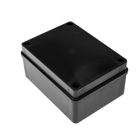 Krabice 150x110x70 mm, bez průchodek, IP 65, černá, UV