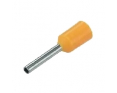 Kabelová dutinka lisovací, jednoduchá, izolovaná - oranžová, průřez vodiče 0,5 mm2, délka bez izolace 10 mm