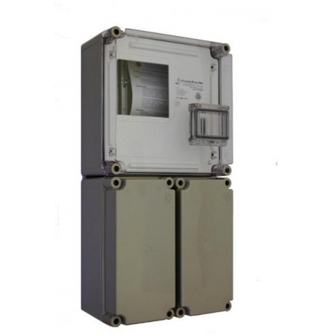 Box pro jednofázový elektroměr, příprava + 4 modulové okénko (300x300x170 mm) + 2x box (150x300x170 mm)