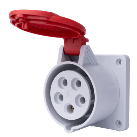 Zásuvka vestavná rovná, 400 V, IP 54, 16 A, 5-pól