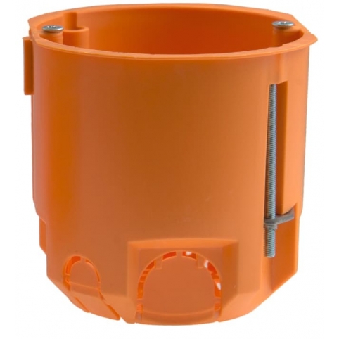 Krabice do sádrokartonu jednonásobná, hluboká, HF, 2 ks šroub, 850 °C