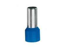Kabelová dutinka lisovací, jednoduchá, izolovaná - modrá, průřez vodiče 0,75 mm2, délka bez izolace 8 mm