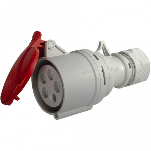 Spojovací zásuvka 400 V, IP 44, 32 A, 5-pól