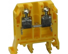 Řadová svorka, žlutá, průřez pevného vodiče 1,5-25 mm2, slaněného 2,5-16 mm2