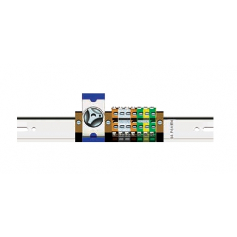 Stožárová svorkovnice průchozí, průřez pevného vodiče 0,35-10 mm2, ohebného 0,5-6 mm2