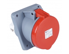 5x63A / IP 44 - Vestavná zásuvka, úhlová, 100x107