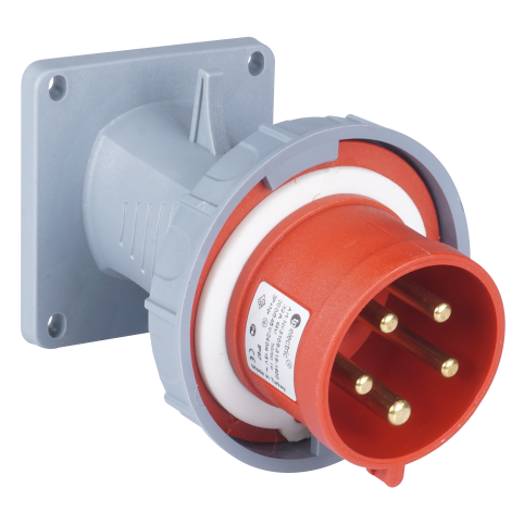 5x32A / IP 67 - Vestavná přívodka, úhlová, Quick Connect