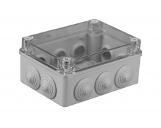 Krabice 150x110x70 mm, 10 kruhových průchodek, IP 65, t...