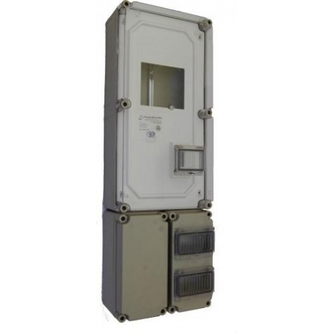 Box pro třífázový elektroměr (300x600x170 mm) + 12 modulový box, 2x TS35 (150x300x170 mm) + box (150x300x170 mm)