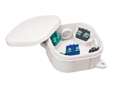 Instalační krabice na stěnu IP 54, 92x92x44 mm, 4 průchodky, 5x2 svorky 4 mm2, bílá