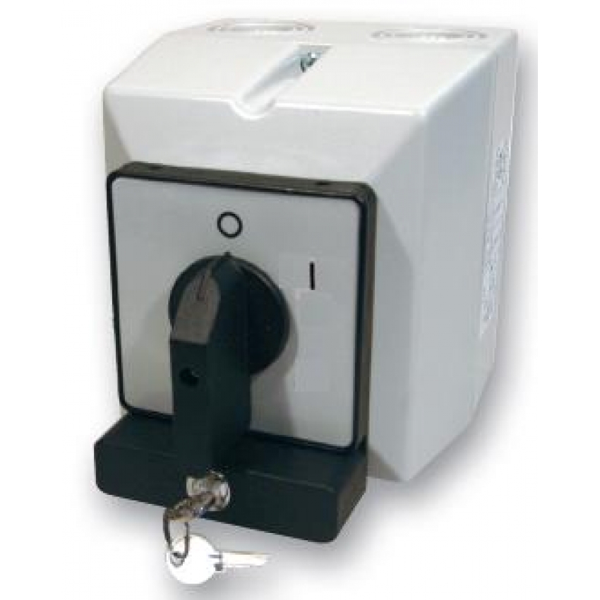 Vačkový spínač v krytu IP 65, uzamykatelný na zámek 32 ...