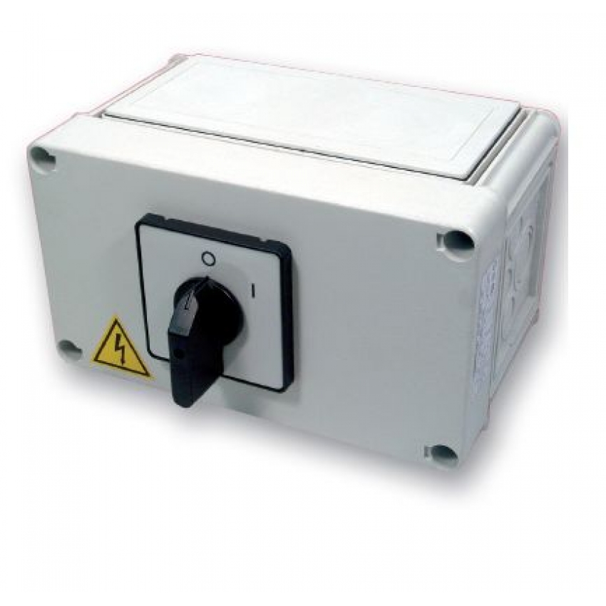 Vačkový spínač v krytu IP 54, s čelní deskou 125 A, 0-1...