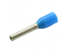 Kabelová dutinka lisovací, jednoduchá, izolovaná - světle modrá, průřez vodiče 0,25 mm2, délka bez izolace 6 mm
