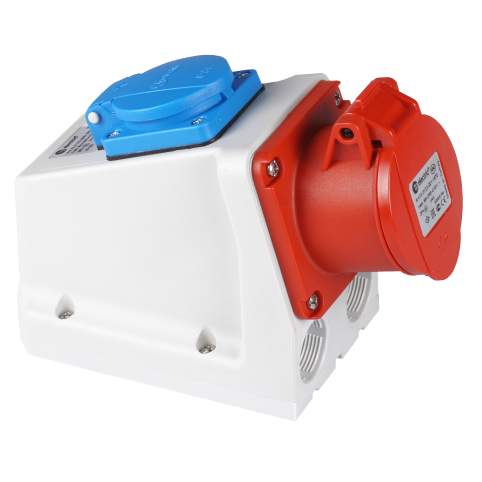 4x16A / IP 44 - Kombinovaná zásuvka francouzská