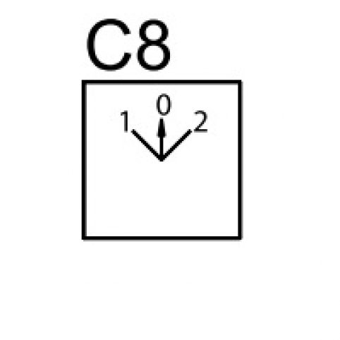 Vestavný vačkový spínač s čelní deskou, s upevněním na lištu, přepínač sítí, 63 A, 1-0-2