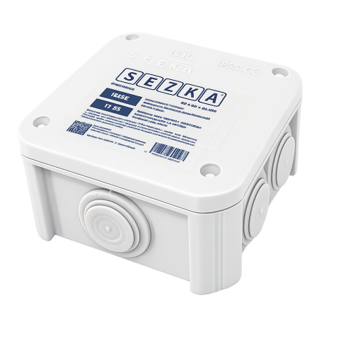 Krabicová rozvodka plastová, 90x90x52 mm, IP 55, 850 C, HF