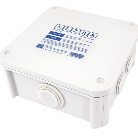 Krabicová rozvodka plastová, 114x114x57 mm, IP 55, 850 C, HF