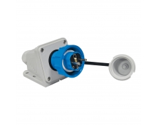 1x16A / IP 68 - Nástěnná přívodka, úhlová