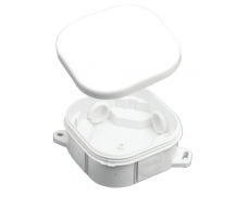 Instalační krabice na stěnu IP 54, 92x92x44 mm, 4 průchodky, bez svorek, bílá