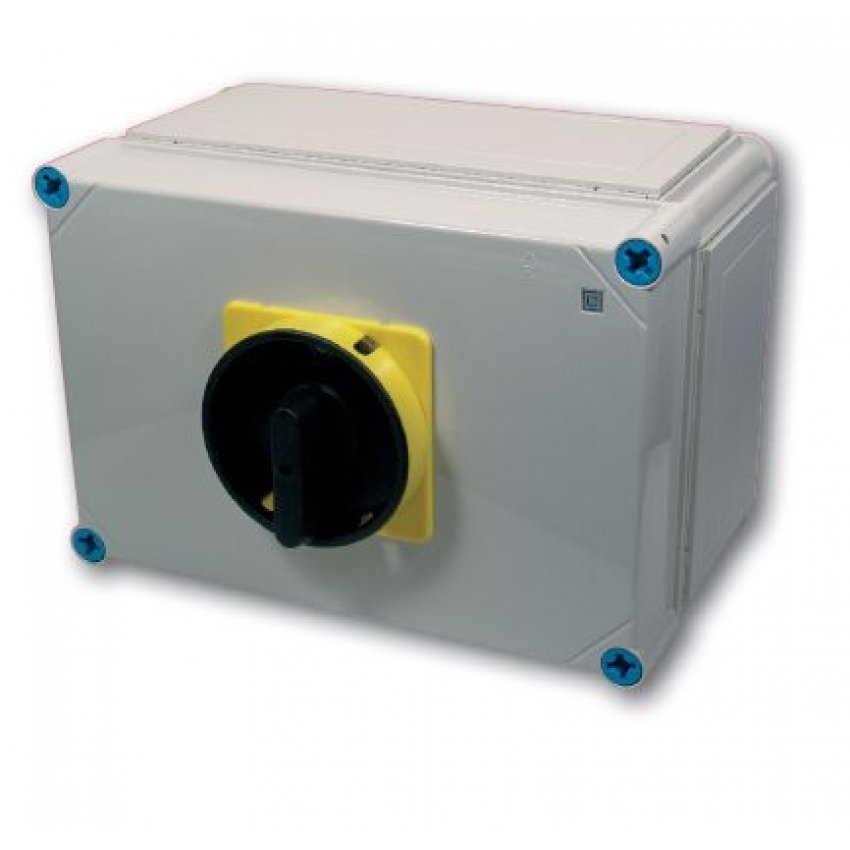 Vačkový spínač v krytu IP 54, uzamykatelný na visací zá...