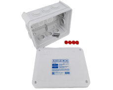 Krabicová rozvodka plastová, 150x116x67 mm, IP 55, 850 C, UV, HF