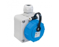 1x16A / IP 68 - Nástěnná zásuvka, s bezpečnostní clonko...