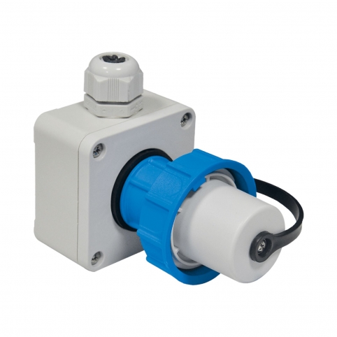 1x16A / IP 68 - Nástěnná přívodka, rovná